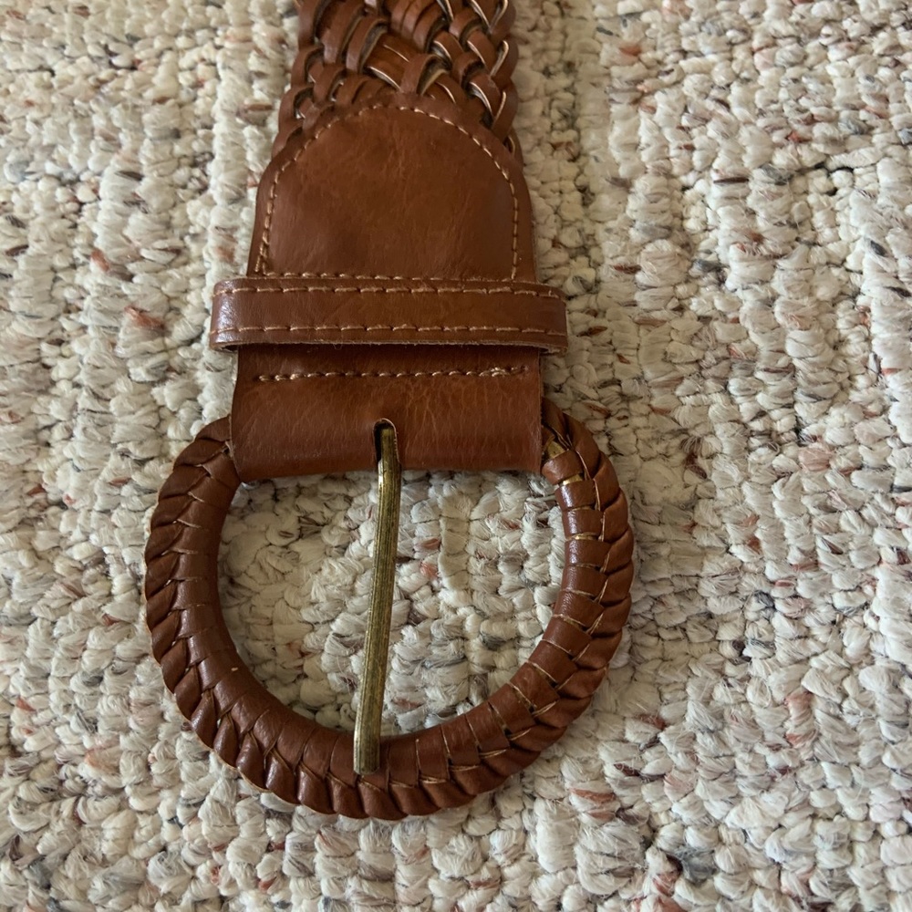 Brown Woven Dress Belt